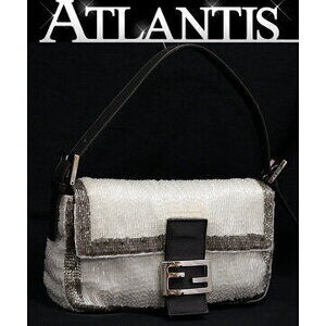FENDI Mamma Bucket shoulder bag beads white